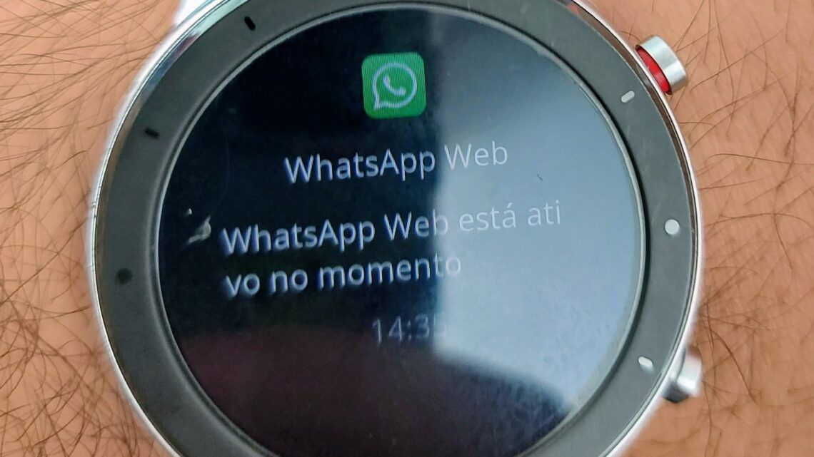 Notificações irritantes do WhatsApp Web no smartwatch